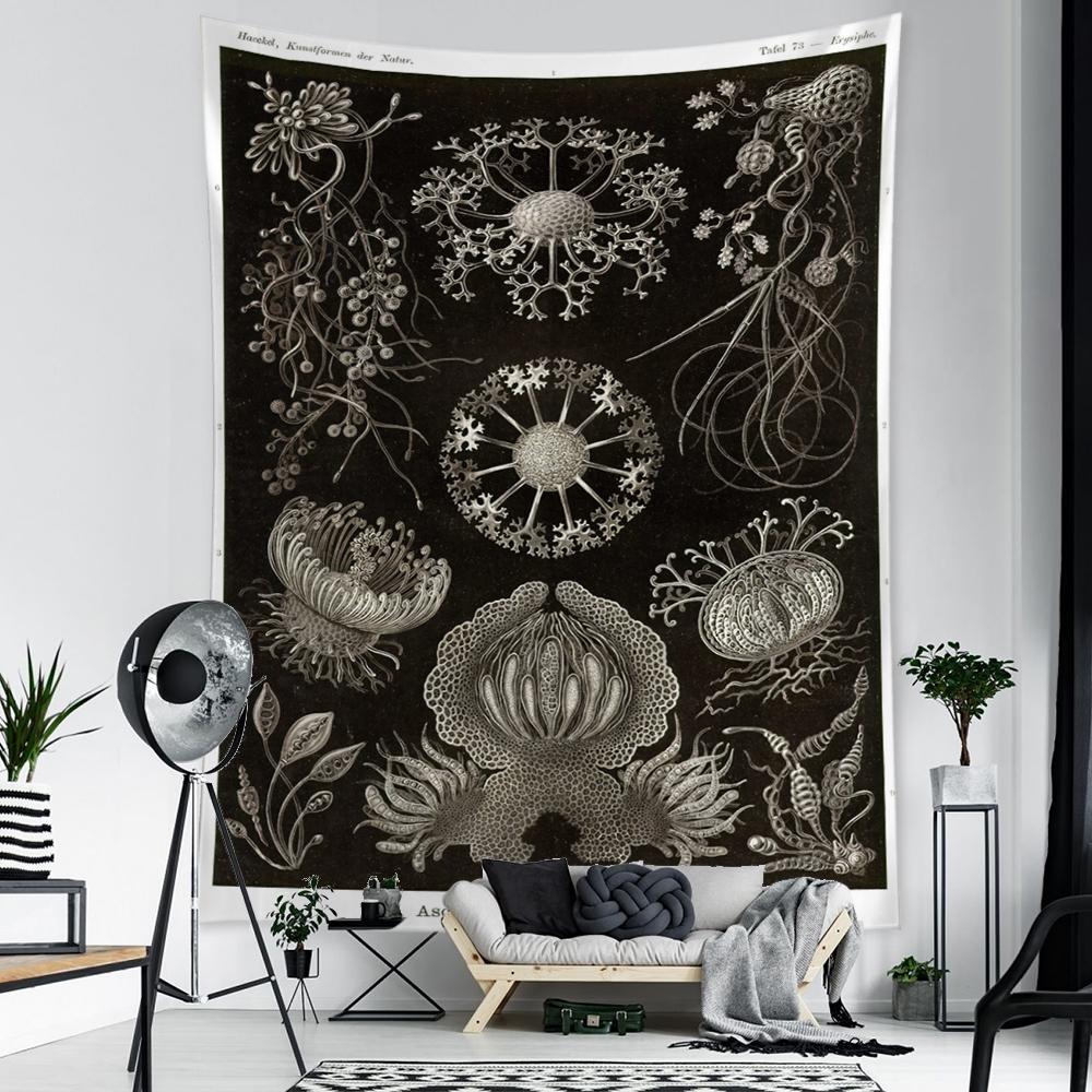 Пример морской жизни, картина, гобелен, настенная карта Таро, хиппи, богемный стиль, психоделическое искусство, домашний декор