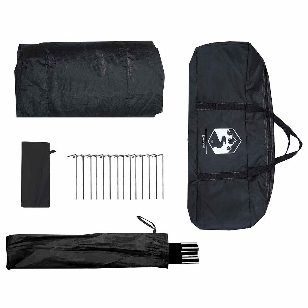 Cabin Tent with Roof White Blackout 210 x 210 x 138 cm Polyester