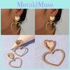 W240 Heartshaped Earrings With Electroplated Alloy For Wedding And Gift Giving