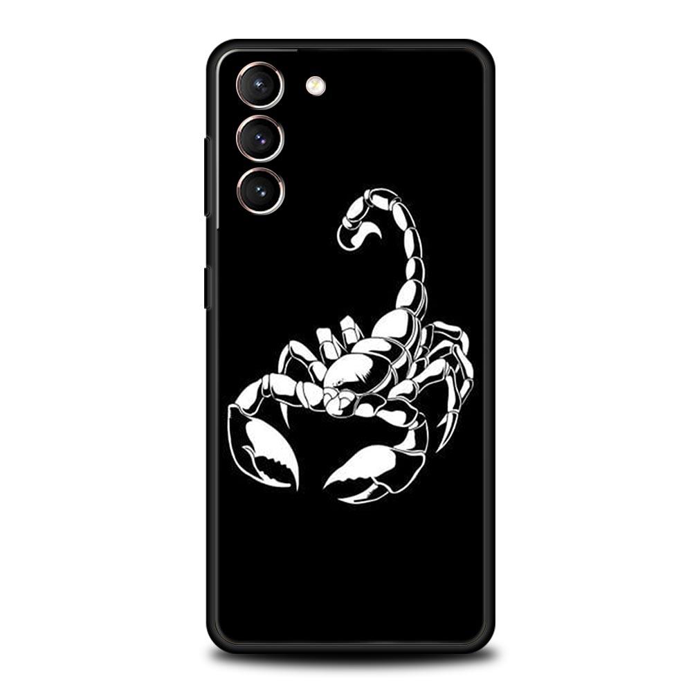 Мультяшный чехол-скорпион для Samsung Galaxy S26 Ultra S25 Plus S24 FE S23 S22 5G S21 S20 Черный Мягкий
