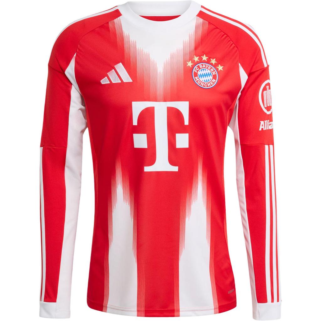 Adidas FC Bayern 25/26 Home Jersey Slim Fit Round Neck Fashion Sports Long Sleeve Football Shirt Men Jersey JP3689