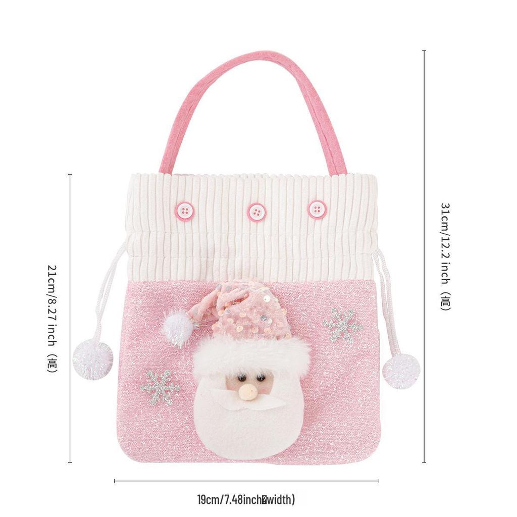 Рождественские подарочные сумки: Детский мультяшный декор в виде конфет и яблок в форме Санты и елки