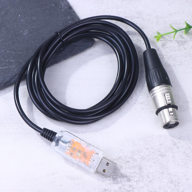 USB-DMX-интерфейс-адаптер Qlc DMX512 Компьютерный ПК Сценический световой контроллер Диммер Для Sgm Dmxking Dmxcontrol Freestyler Кабель