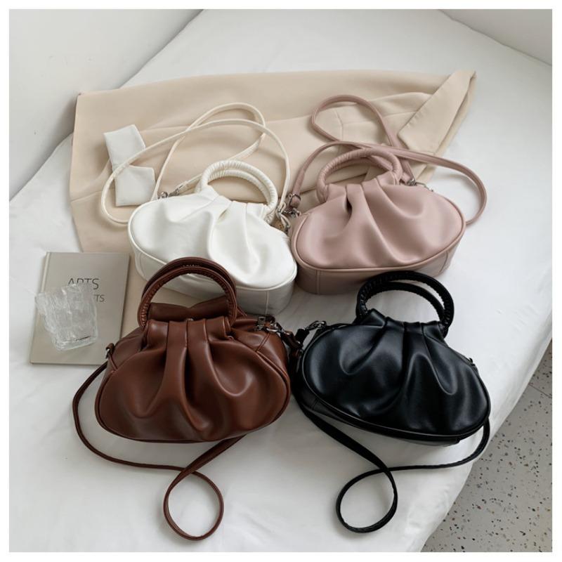 Vintage Pleated Bag Cloud Underarm Bag Hand Bag Single Shoulder Crossbody Bag