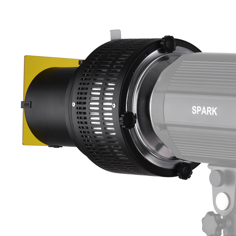 Metal Bowens Mount Focusing Snoot Reflector Flash Diffuser for Photography Artistic Effect