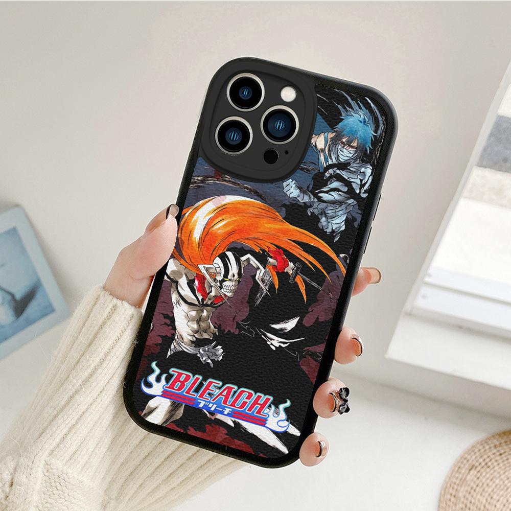 Чехол для телефона из японского аниме BLEACH Grim Reaper Kurosaki Ichigo для Iphone 14 13 11 12 Pro MAX MiNi 7 8 plus X XS XR, чехлы из овечьей кожи