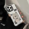 Sweet and Cool Puppy Mirror Case for 16ProMax Apple 15 Phone Case iPhone17 Cartoon 1211 with Hand Strap