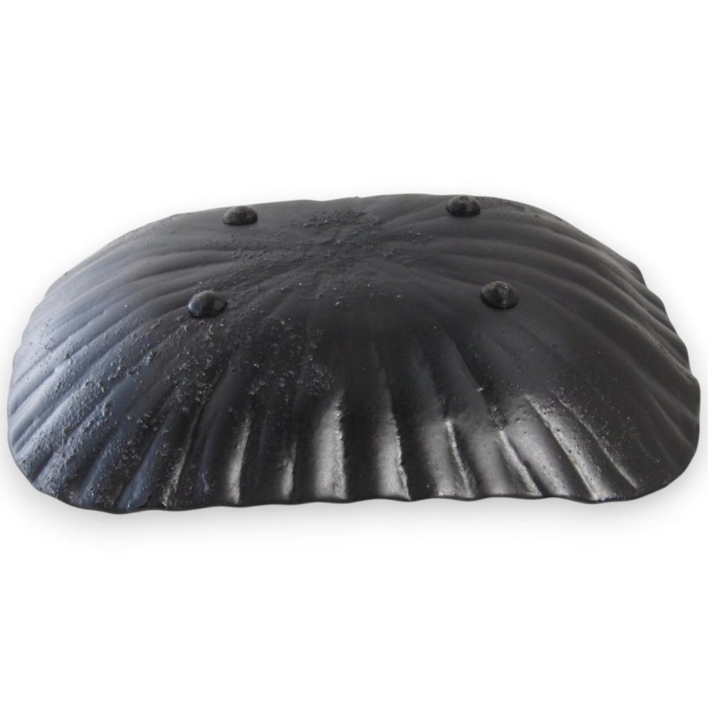 Nebula Large Glass Oval Side Black and 19cm J-kitchens Plate, Gold,