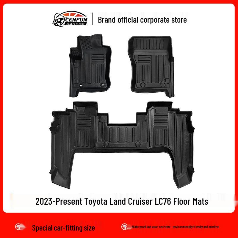 Подходит для Toyota Land Cruiser LC71/LC76/LC79 2023-наст. время Коврики в салон и багажник из ТПЭ