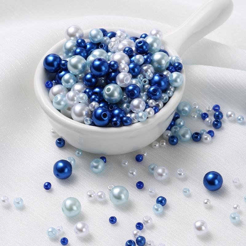 3-8 мм Смешанные Круглые Прямое Отверстие Жемчуг Хайлайт АБС Круглый Жемчуг 600-800 Штук DIY Аксессуары для Одежды Ожерелье