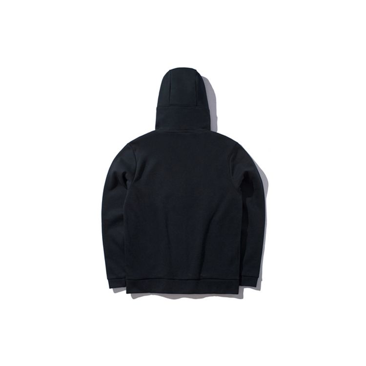 Li-Ning Wade Series Fleece Hooded Cardigan Jacket Men Jacket Standard-Black AWDP585-1