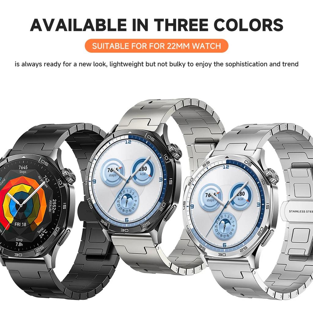 Титановый ремешок для Huawei Watch GT5 Pro GT4/3 4 4 Pro Роскошный браслет из настоящего титана для Amazfit Balance Oneplus Watch 3 2R 22 мм