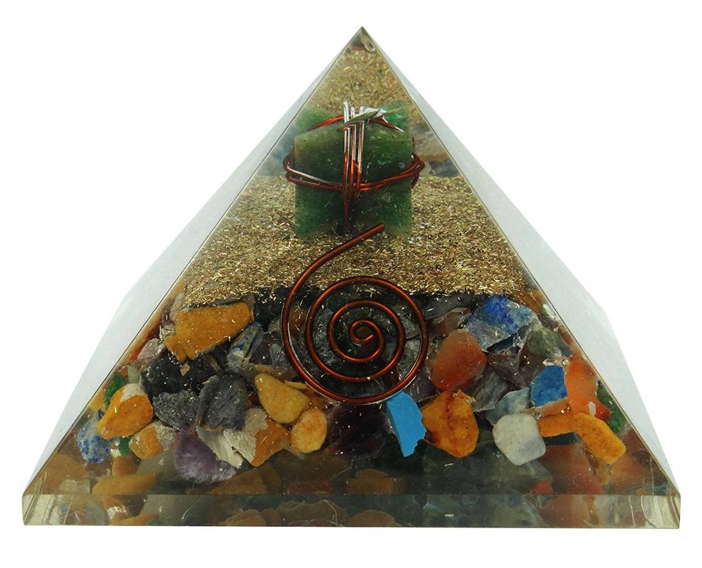 Harmonize Черный турмалин оргоновая пирамида Исцеляющий кристалл ЭМП Защита Медитация Йога Генератор энергии с медной чакрой Symobol Home D cor