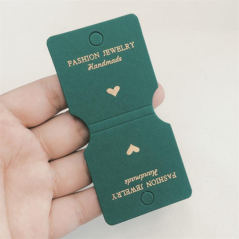 50 шт. простых бумажных этикеток, подарочные бирки ручной работы, бирки для ювелирных изделий, заколки для волос, аксессуары для волос, складная упаковочная карточка