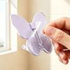 4PCS Self Adhesive Rotating Butterfly Wall Hooks Wall Mounted Corner Hooks  Bedroom