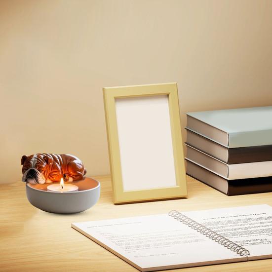 Подсвечник для щенка ручной работы, подсвечник для чайной свечи в виде животного, мультяшный