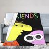 Smiling Friends Cartoon Plush Blanket  Soft Flannel Bedding Throw for Kids Outdoor Use Warm Custom DIY Gift Idea