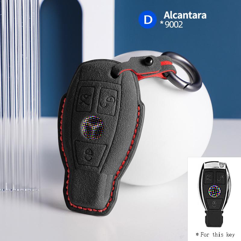 New suede car key case cover protector shell For Mercedes Benz A B C E Class GLS GLA GLK GLC CLS CLA AMG W204 W205 W212 W463 MR8