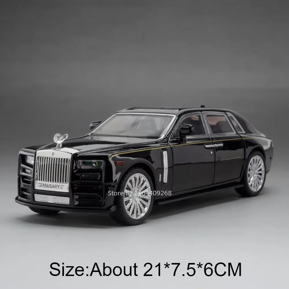 1:24 Scale Rolls Royce Dawn Phantom Sports Car Model Toy Sound Light Pull Back Shock Absorption Vehicle Decorate Birthday Gifts