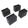 4 шт. прочная черная подставка 5 дюймов квадратная увеличенная расширенная мебельная подставка для офиса