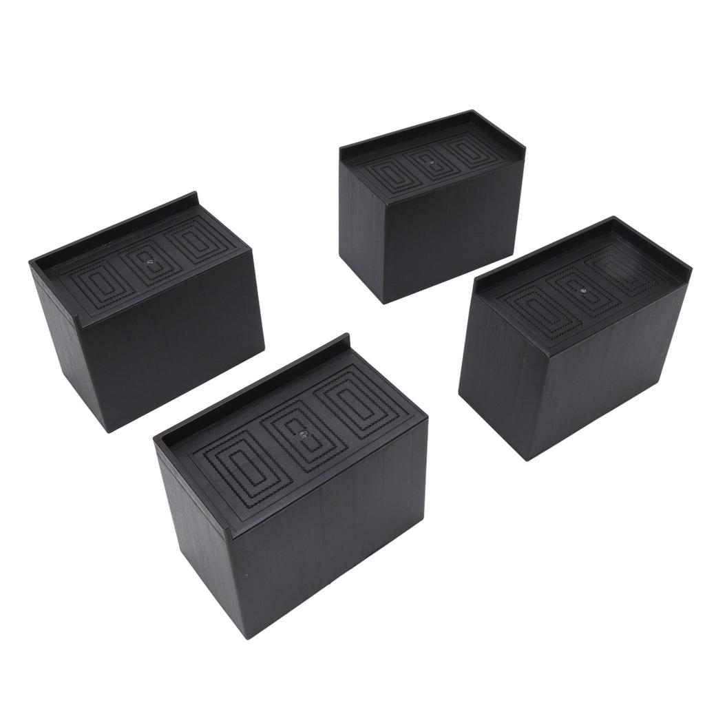 4 шт. прочная черная подставка 5 дюймов квадратная увеличенная расширенная мебельная подставка для офиса