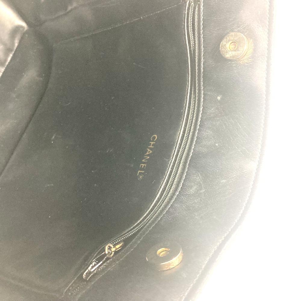 CHANEL vintage CC CC Mark Shoulder bag Tote Bag Shoulder Bag Leather Dark navy