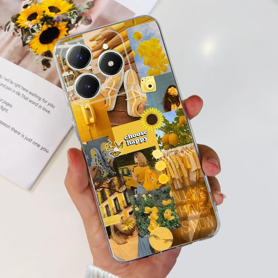Чехол для Realme C61 Чехол для Realme C63 RMX3939 Новый модный расписной чехол Мягкий силиконовый чехол Для Realme C61 C 63 RealmeC61 RealmeC63 Сумки