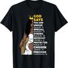 Black History God Says You Are African Christian Women Girls T-Shirt