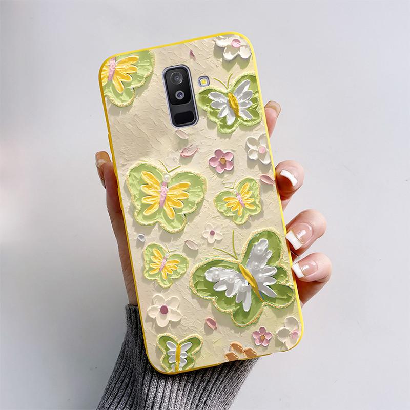 Чехол для Samsung A6 2018 Чехол A 6 A600F Мультяшный Кот Лиса Мягкий Силикон ТПУ Чехол для Телефона для Samsung Galaxy A6 Plus 2018 A605F Чехол