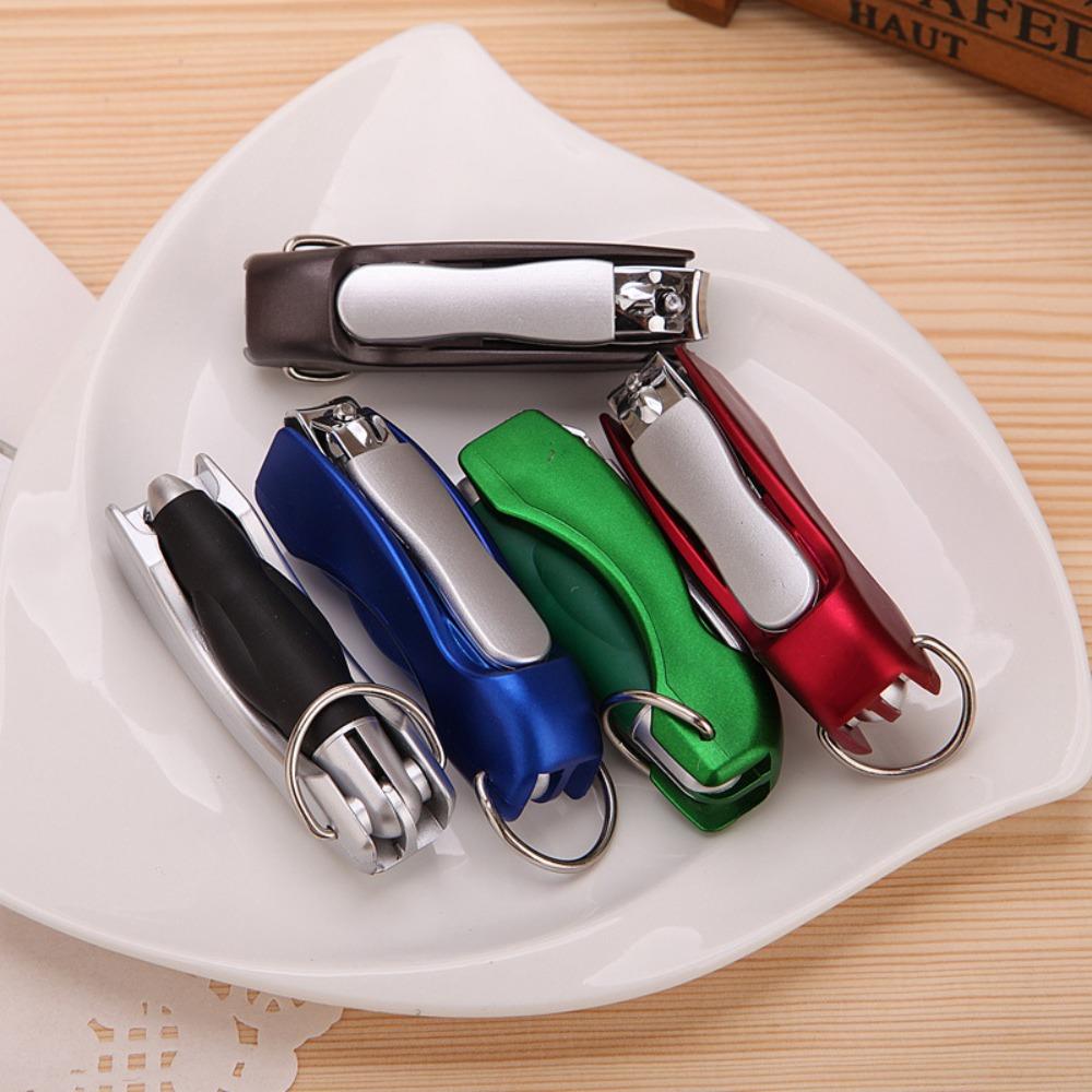 Multifunctional Ballpoint Pen 0.7 Blue Refill Nail Clipper Pen New Keychain Pen