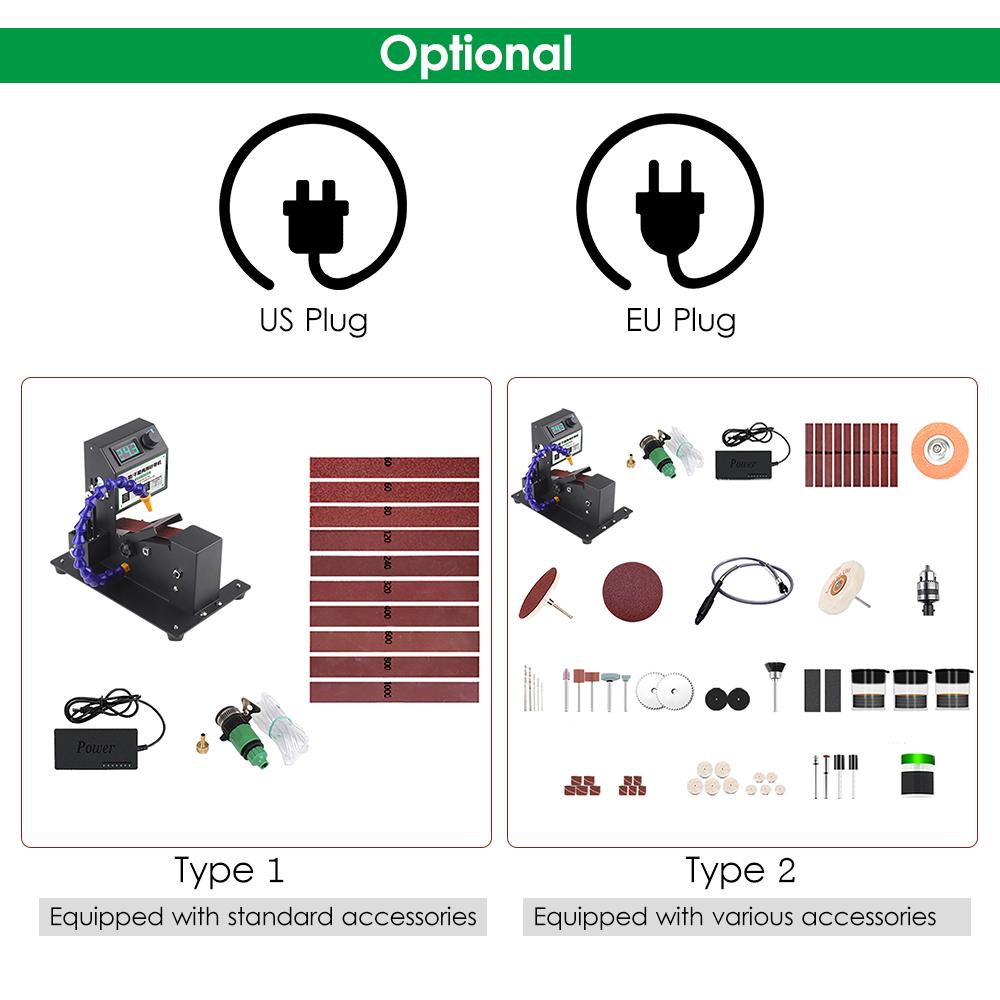 Мини-ленточный шлифовальный станок мощностью 350 Вт, электрический шлифовально-полировальный шлифовальный станок для сухой и влажной шлифовки, шлифовальный станок