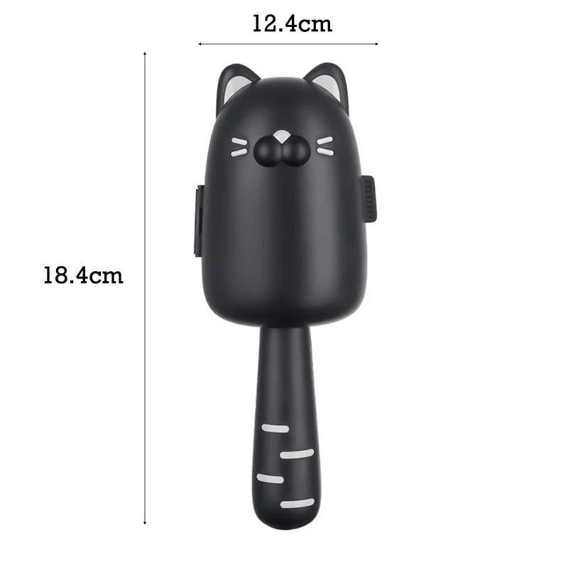 Cute Cat Shape Hair Remover Roller Tearable Adhesive Paper Dust Removal Roller for Clothes Pets Home Sticky Hair Cleaning Brush