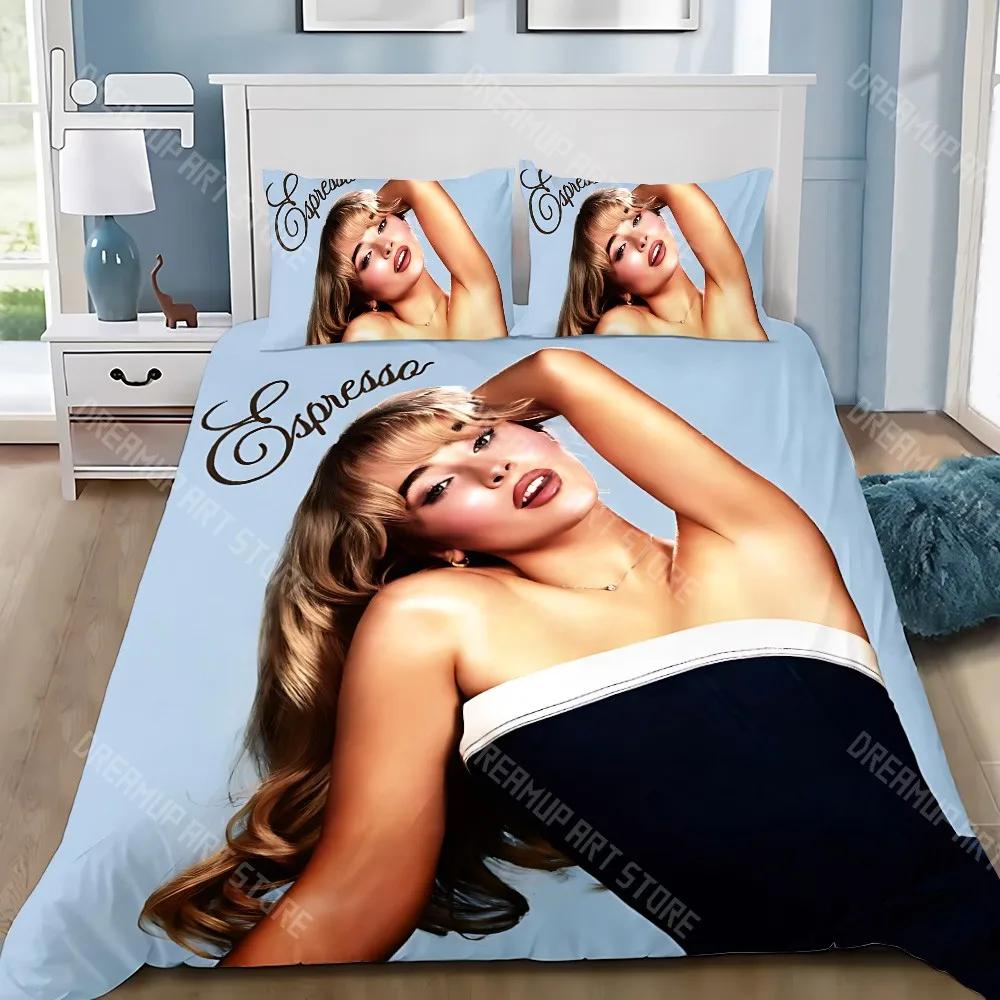 Sabrina CarpenterS Duvet Cover Pillowcase Bedding Set Adult Boy Girl Bedroom Decoration Children Gift Single Double Large S