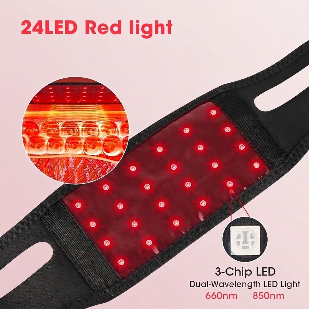 Portable Home Red Light Chin Wrap 660nm & 850 Neck Heating Belt Facial Neck Lifting Firming Infrared Skin Care Tool