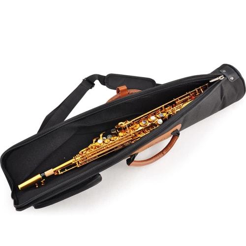 Soprano Saxophone Bag, Soprano Saxophone Case, 1200D Oxford Fabric with 15mm Cotton Pad, Clarinet Bag