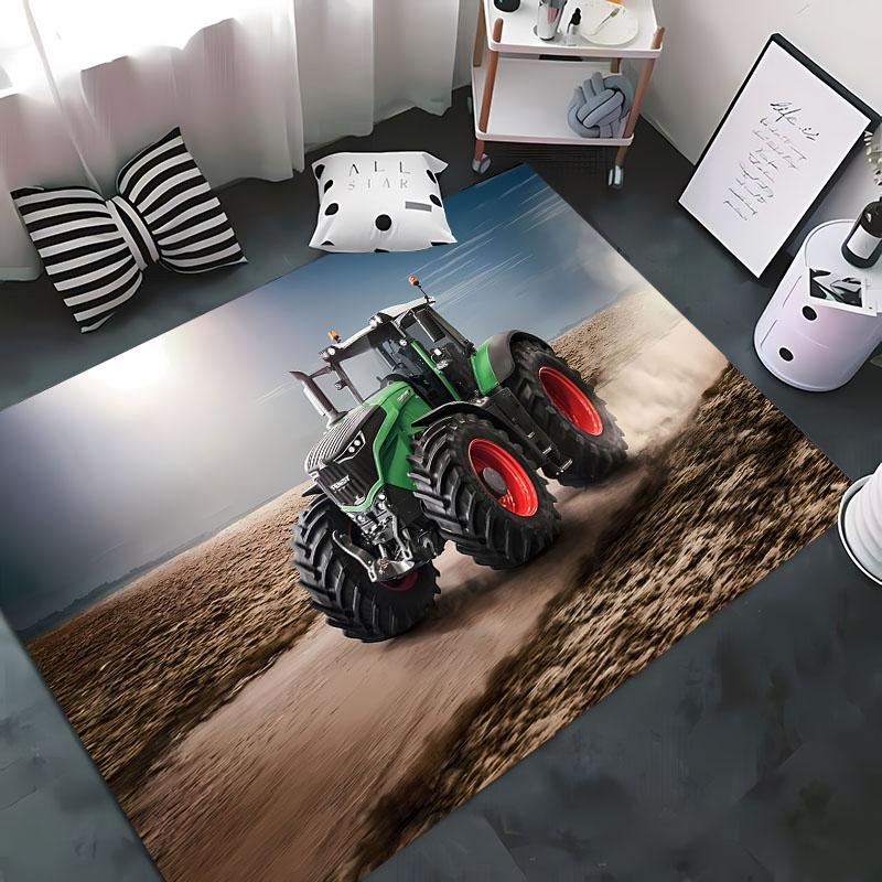 Car Tractor Series Pattern Carpet, Living Room and Bedroom Household Items, kids Room Sofa Mat Doormat Floor  Anti-slip Rug Gift