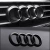 4 Ring logo ABS Matte Black Car Hood Front Bonnet Grill Rear Trunk Emblem Badge Sticker For tt A3 A4 A5 A6 A7 Q2 Q3 Q5 Q8 TT