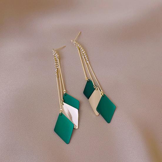 Стильные женские серьги с длинной металлической цепочкой из сплава, подарок на день рождения