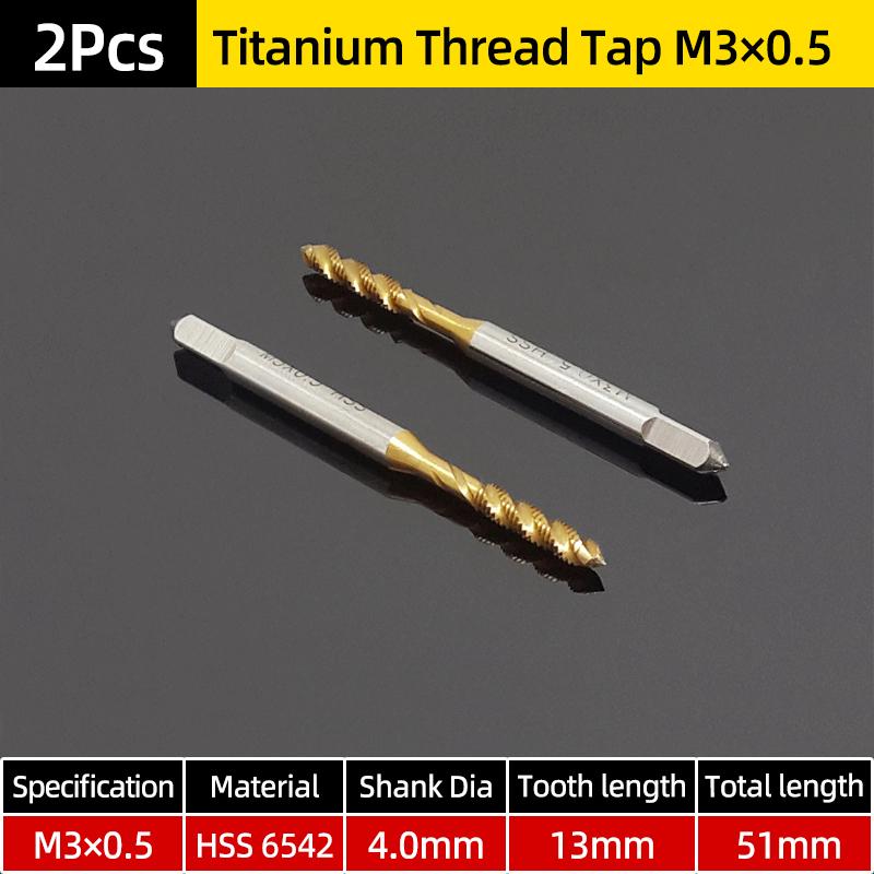 HSS Sprial Thread Tap Titanium Coated Metric SAE Screw Tap Drill Bits M3-M8 Or M2-M12 Machine Plug Tap Threading Tool Hand Tools