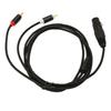 Кабель XLR на двойной RCA гнездо-штекер с низкими потерями, бесшумный Y-разветвитель-дубликатор, стереофонический межкомпонентный кабель 1 м