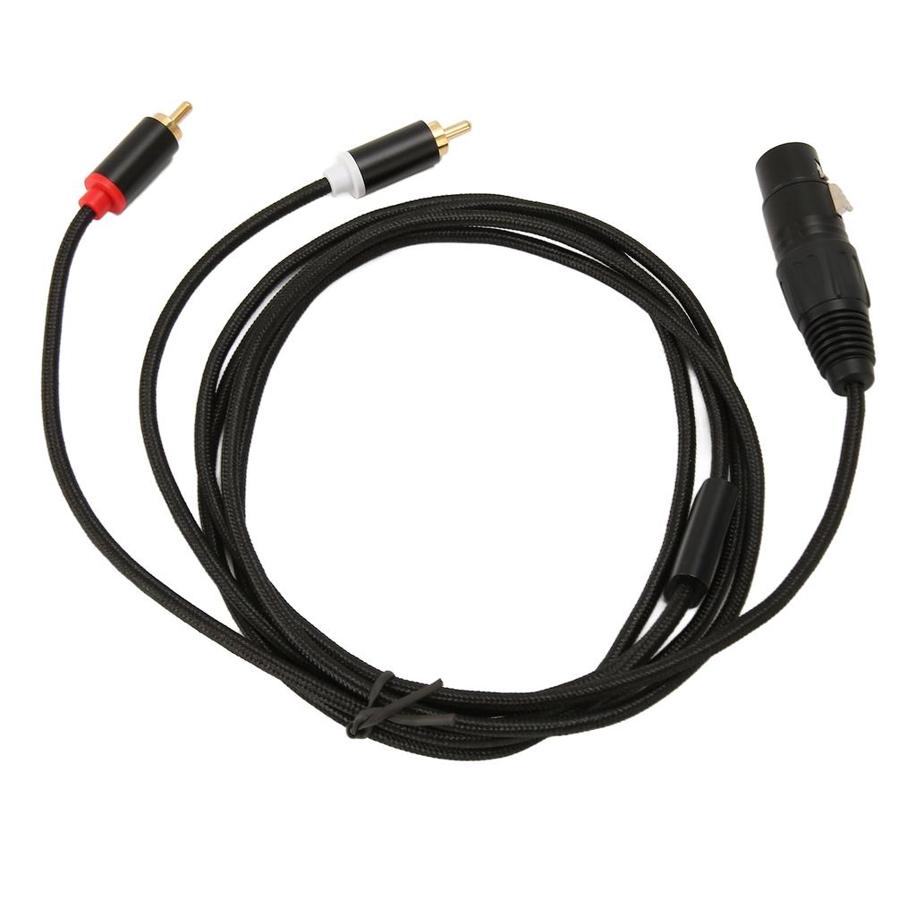 Кабель XLR на двойной RCA гнездо-штекер с низкими потерями, бесшумный Y-разветвитель-дубликатор, стереофонический межкомпонентный кабель 1 м