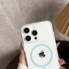 For iPhone 16 Pro Max Magnetic Case Acrylic TPU Clear Phone Back Cover