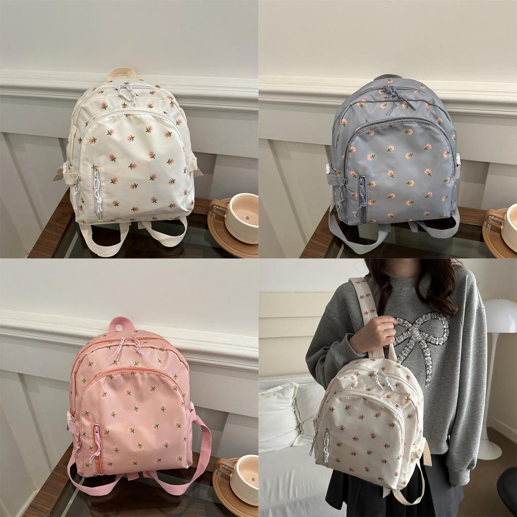 Urban Minimalist College Print Backpack With Durable Polyester And Stitching Detail For Casual Travel