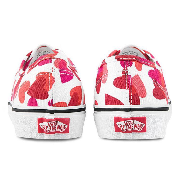 Vans Authentic Valentine Hearts Unisex Sneakers Red True-White Fuchsia-Purple VN0A348A40Q