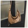 Large capacity vintage tote dumpling bag for women, 2026 autumn new simple and versatile casual shoulder crossbody bag