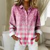 Women's Shirt Blouse Print Button Long Sleeve Casual Basic Shirt Collar Regular Top