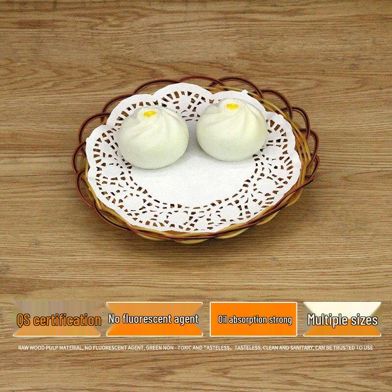 WS Круглые ажурные бумажные салфетки для кухни, впитывающие масло