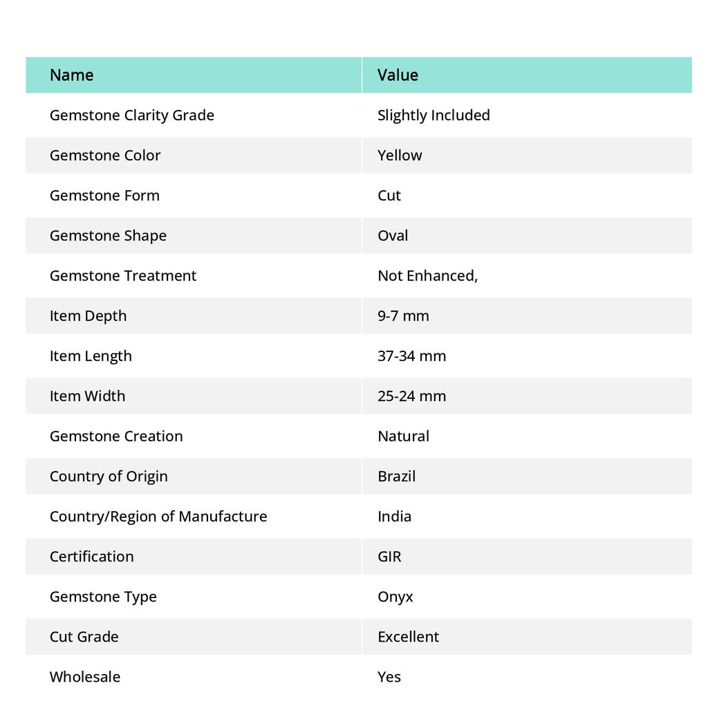 Пара Желтых Ониксов 136 Карат Овальный Натуральный Подвеска Серебро 925 пробы СЕРТИФИЦИРОВАН mmyh-327-k