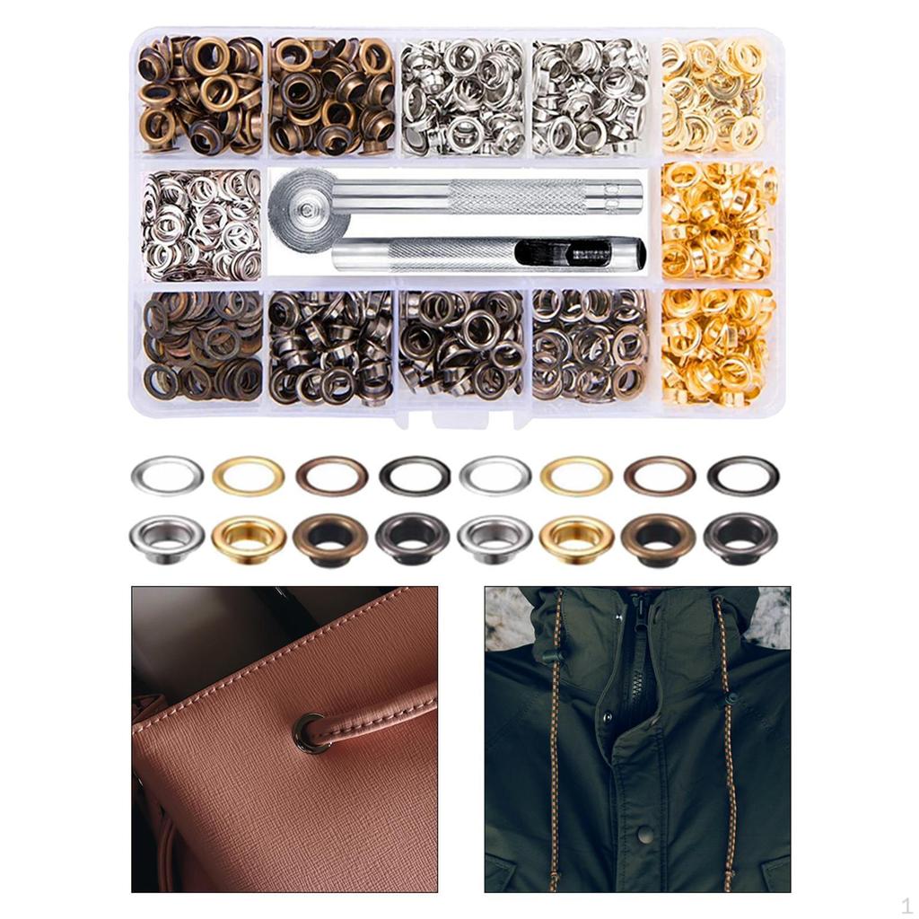 Люверсы 5 мм () с 3 шт. Установить круглые для холста DIY-проектов Ткань Одежда