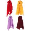 Cotton And Linen Scarf, Women's Spring And Summer, New Ethnic , Solid Color Shawl, Candy Color, Pleated  Scarf, Hijab Silk Scarf